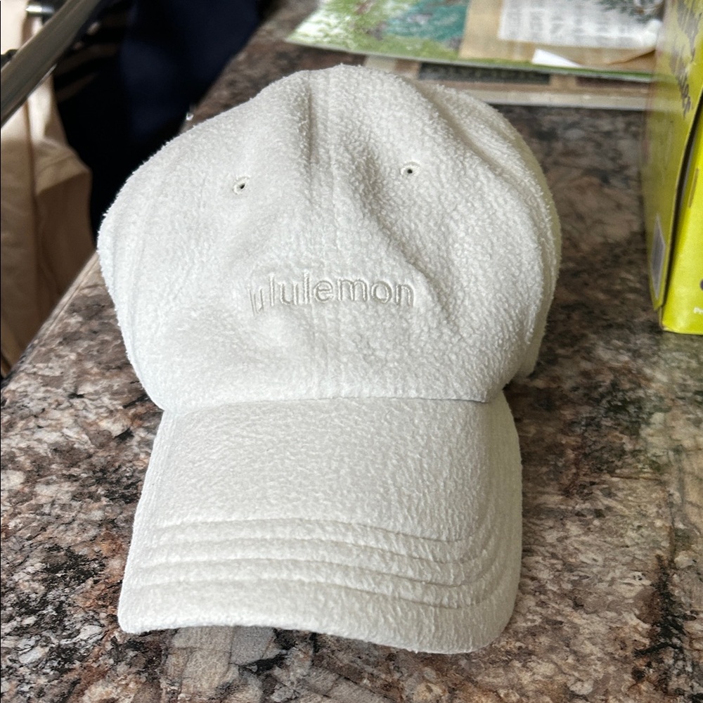 Ivory Lululemon fleece cap size S/M